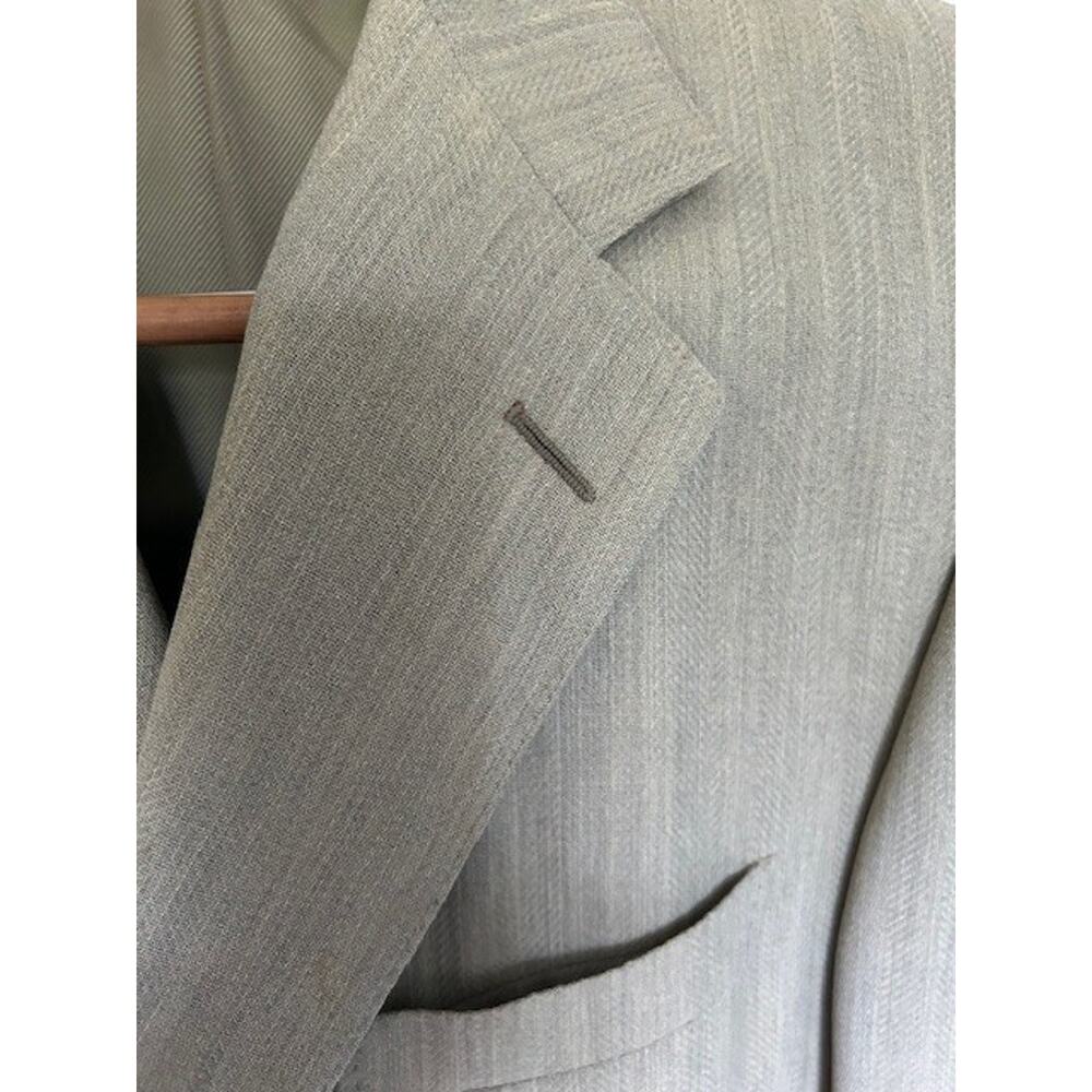 Zegna Mens Tan/Grey Sportsjacket 3 Bottom Wool